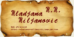 Mlađana Miljanović vizit kartica